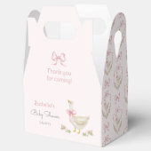 Ballotins Little Goose Pink Bow ruban fille baby shower (Ouvert)
