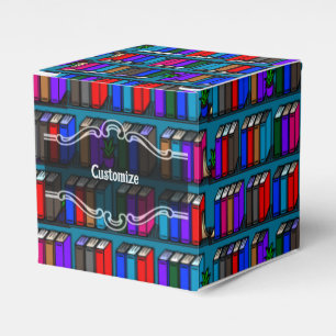 Ballotins Little Library Book Shelts Cube Turquoise