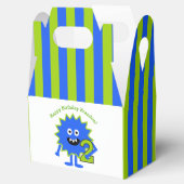 Ballotins Little Monster 2e anniversaire Boy Blue Green Stri (Ouvert)