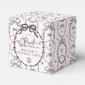 Ballotins Little Pearl Black Coquette Bow fête d'anniversair (Arrière)