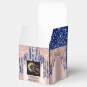 Ballotins Logo de conditionnement Rose Drip Blue Navy Beauté (Ouvert)