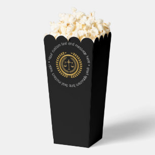 Ballotins Logo de société personnalisé noir élégant  Popcorn