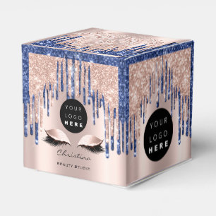Ballotins Logo d'emballage Boîtier Rose Navy Beauty Box