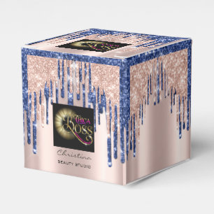 Ballotins Logo d'emballage Rose Drift Blue Navy Beauty 