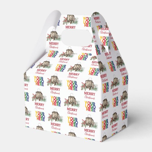 Ballotins Logo d'entreprise corporative rustique de Noël (Verso)