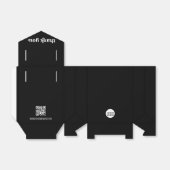 Ballotins Logo d'entreprise personnalisé Merci QR code noir (Déplié)