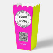 Ballotins Logo d'entreprise Texte QR Code Popcorn Box Modèle (Verso)