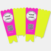 Ballotins Logo d'entreprise Texte QR Code Popcorn Box Modèle (Déplié)