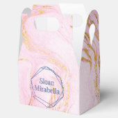 Ballotins Logo en marbre rose blanc David Rose (Ouvert)