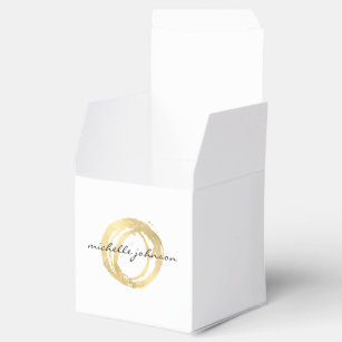 Ballotins Logo Luxe Faux Gold Peint Cercle Designer