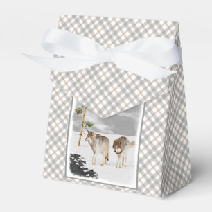 Ballotins Loups en peinture sur neige - Art original de la f