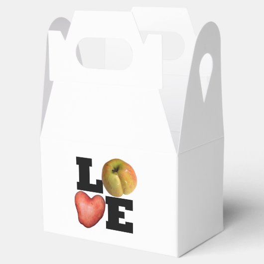 Ballotins LOVE Collection Pomme Pomme Pomme boîte Faveur (Ouvert)