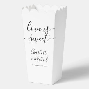 Ballotins Love Is Sweet Popcorn noir et blanc