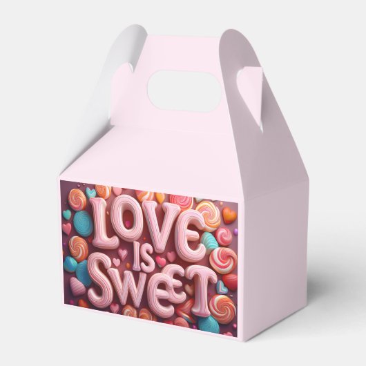 Ballotins Love Is Sweet Valentine Wedding Typography (Verso)