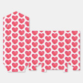 Ballotins Love puzzle solved, red puzzle hearts watercolor (Déplié)