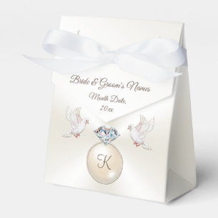 Ballotins Lovebirds Diamond Personnalisé Mariage Favor Boxes