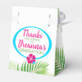 Ballotins Luau Hibiscus Tropical Graduation Blanc (Arrière)