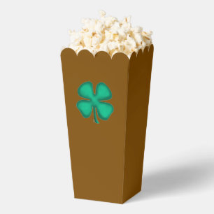 Ballotins Lucky 4 Leaf Irish Clover brun popcorn boîtes