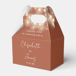 Ballotins Lumières de chaîne en terracotta moderne Mariage M