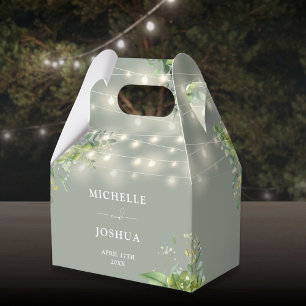 Ballotins Lumières de chaîne florales de verdure Vert sauge