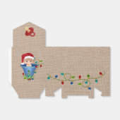 Ballotins Lumières de Noël Faux Burlap Tent Ballotin (Déplié)