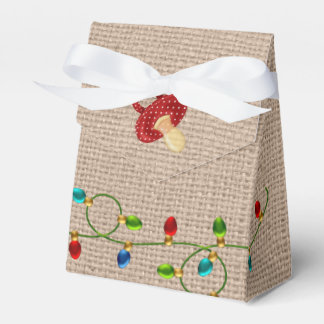 Ballotins Lumières de Noël Faux Burlap Tent Ballotin
