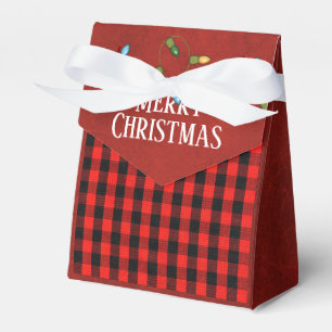 Ballotins Lumières de Noël sur plaid de bûcheron