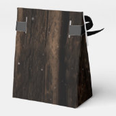 Ballotins Lumières en bois rustique Monogramme Merci Mariage (Arrière)