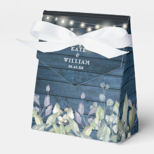 Ballotins Lumières guirlandes rustiques bleues feuillage ver