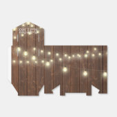 Ballotins Lumières mariages sur bois de grange rustique (Déplié)