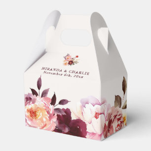 Ballotins Lush Fall Floral Wedding Favor Boxes