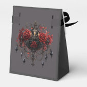 Ballotins Lustre gothique noir complexe avec Rose (Arrière)