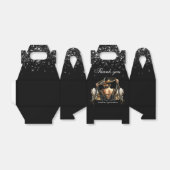 Ballotins Luxe Black Gold style mexicain Quinceañera (Déplié)