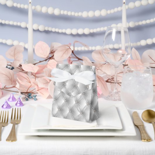 Ballotins Luxe Glam Soft Grey Faux Velvet (Mariage)