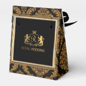 Ballotins Luxueux Art Nouveau Noir et Or Mariage Royal (Arrière)