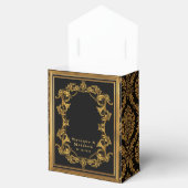 Ballotins Luxueux Art Nouveau Noir et Or Mariage Royal (Ouvert)