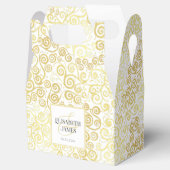 Ballotins Luxueux Chic Hiver Blanc Et Or Mariage (Ouvert)