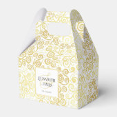 Ballotins Luxueux Chic Hiver Blanc Et Or Mariage (Verso)