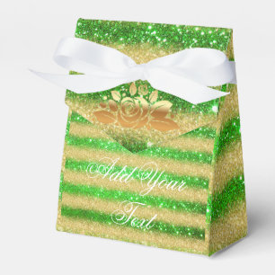 Ballotins Luxueux Monogrammé Populaire Vert Paillettes Dorée