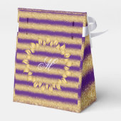 Ballotins Luxueux Pailleté Violet Or Monogrammé Populaire (Arrière)