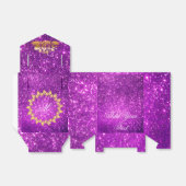 Ballotins Luxueux Paillettes Or Violet Populaire Monogrammé (Déplié)