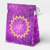 Ballotins Luxueux Paillettes Or Violet Populaire Monogrammé (Arrière)