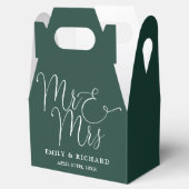 Ballotins M. Et Mme Elegant Script Emerald Green Mariage (Ouvert)