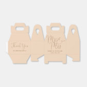 Ballotins M. Et Mme Elegant Script Soft Peach Mariage (Déplié)
