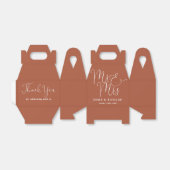 Ballotins M. Et Mme Elegant Script Terracotta Mariage (Déplié)