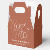 Ballotins M. Et Mme Elegant Script Terracotta Mariage (Ouvert)