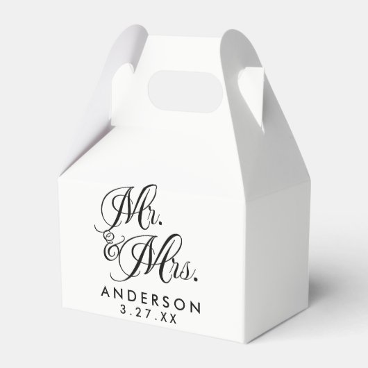 Ballotins M. & Mme Black White Mariage Fiançailles Favor (Verso)