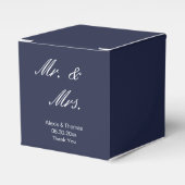 Ballotins M. & Mme en blanc Script Midnight Blue Mariage (Verso)