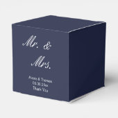 Ballotins M. & Mme en blanc Script Midnight Blue Mariage (Arrière)