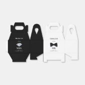 Ballotins M. & Mme Wedding Party Noir & Blanc (Déplié)